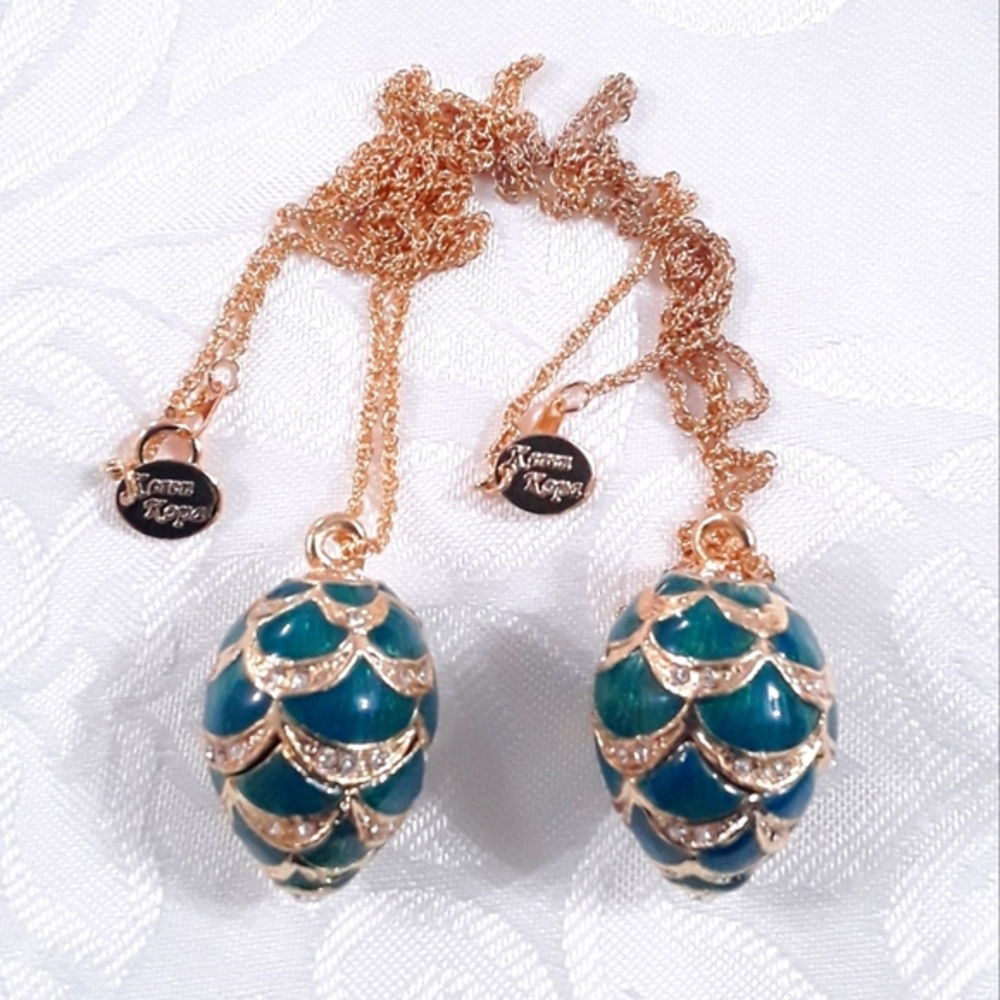 NWOT Keren Kopal Egg Pendants, Green Color (Sold Separately)
